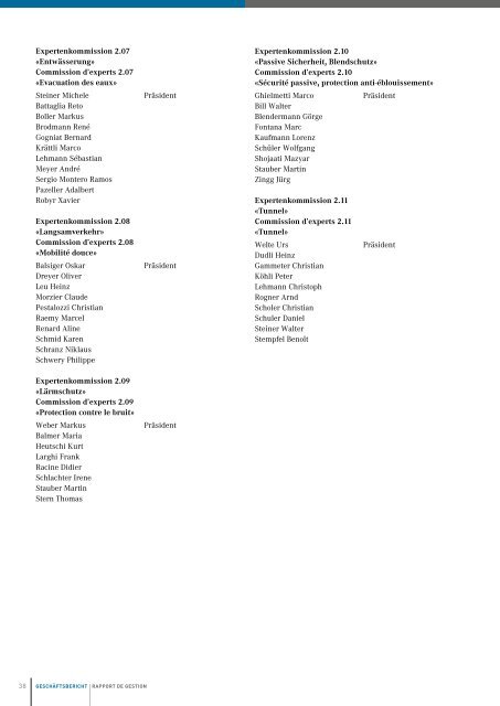 Geschäftsbericht 2012 rapport de Gestion 2012 - VSS