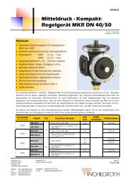 Mitteldruckkompaktregler MKR DN 40 - 50 neu - Wohlgroth AG