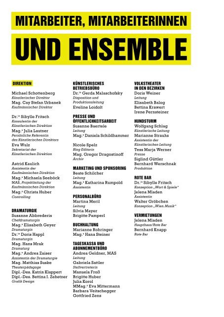 Saisonvorschau 2013/14 - Volkstheater