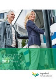 Geschäftsbericht - Die Zugerland Verkehrsbetriebe