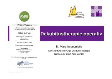Dekubitustherapie operativ - ASbH