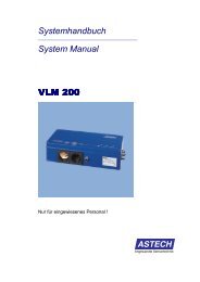 Systemhandbuch System Manual VLM 200 - ASTECH GmbH