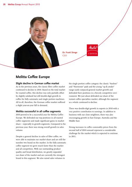 Annual Report 2010 - Melitta