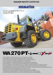 PDF vom Komatsu Radlader WA270PT-3 herunterladen