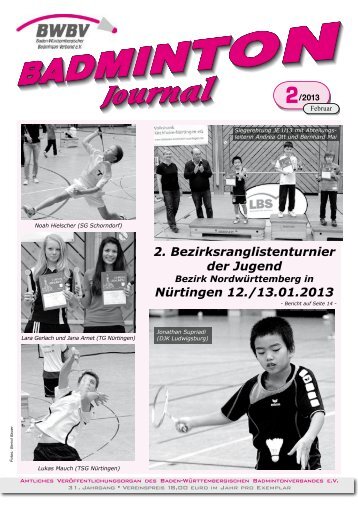 Heft 02/2013 - Baden - Württembergischer Badminton - Verband