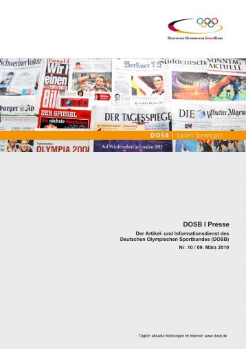 Ausgabe Nummer 10 (10.03.2010) - Der Deutsche Olympische ...