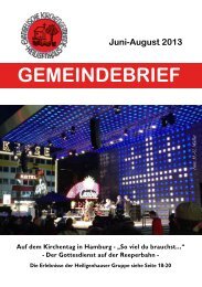 Gemeindebrief Juni-August 2013 - Evangelische Kirche in ...