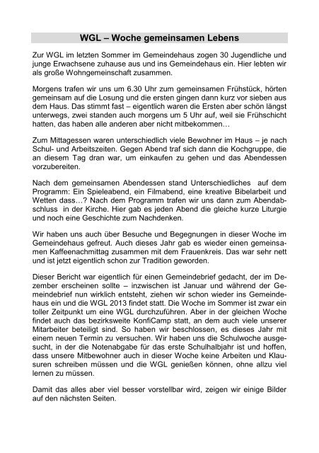 Gemeindebrief Februar 2013 - Evangelische Kirchengemeinde ...