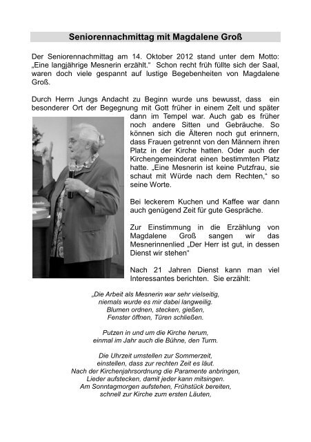 Gemeindebrief Februar 2013 - Evangelische Kirchengemeinde ...
