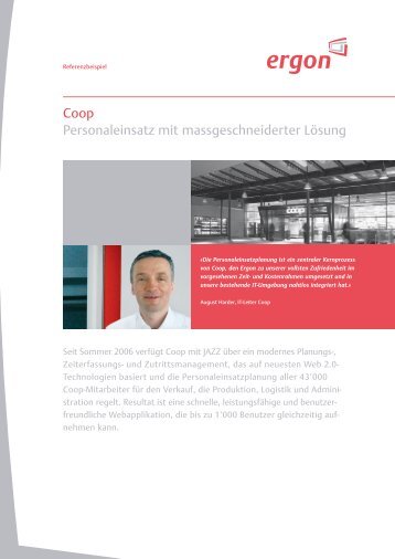 Coop JAZZ - Ergon Informatik AG