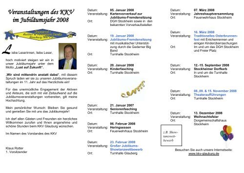 11 Jahre « - KKV Glauburg 1997 e.V.