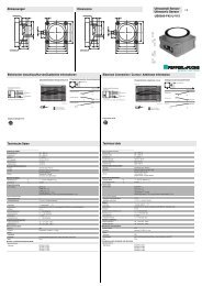 Ultraschall-Sensor Ultrasonic Sensor Abmessungen ... - Loxone