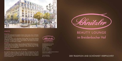 Im Breidenbacher Hof Parfumerie Schnitzler
