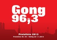 Preisliste - Radio Gong 96,3