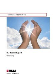 UV Beständigkeit - Technische Information - R&M