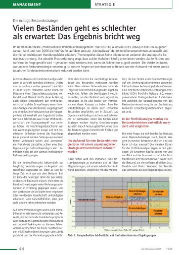 DIE WOHNUNGSWIRTSCHAFT 11/2006 - RADTKE & ASSOCIATES