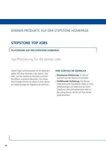 StepStone Preisliste 2013