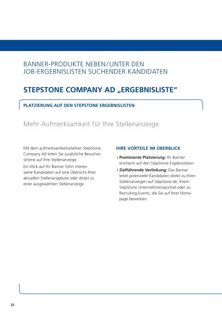 StepStone Preisliste 2013