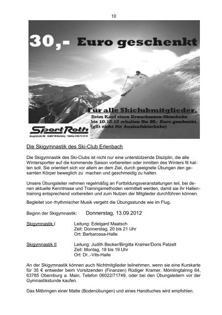 Mitgliederversammlung vom 08.11.1996 - Ski-Club 1958 Erlenbach ...