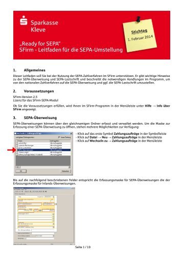 Formular/Vordruck - Sparkasse Kleve