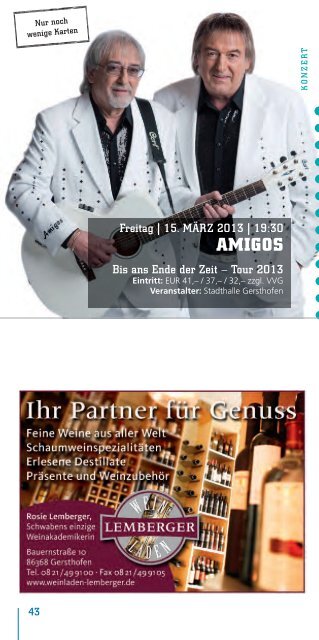 Download Programmheft 1 / 2013 - Stadthalle Gersthofen