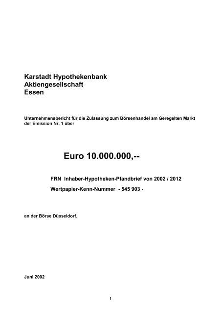 Euro 10.000.000,-- - Valovis Bank - Startseite