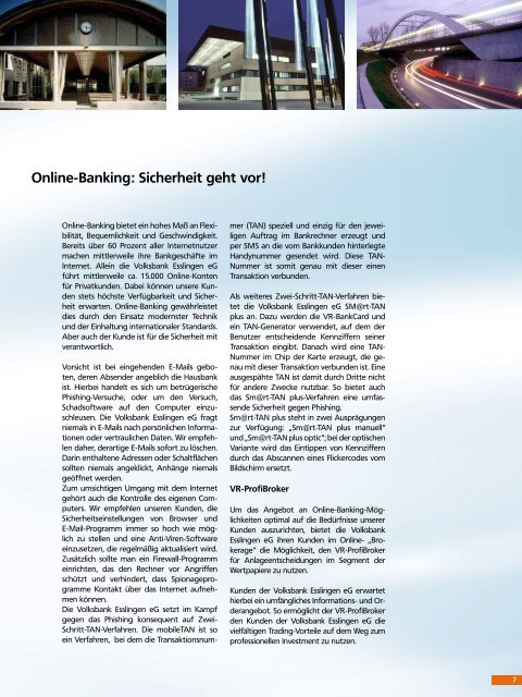 Geschäftsbericht - Volksbank Esslingen eG