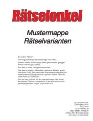 Mustermappe Rätselvarianten