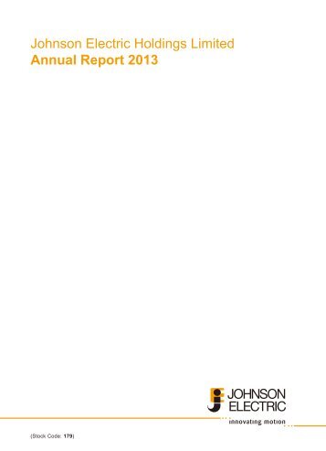 Johnson Electric Holdings Limited Annual Report 2013