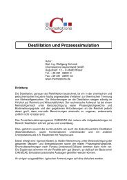 Destillation und Prozesssimulation - Chemstations Deutschland GmbH