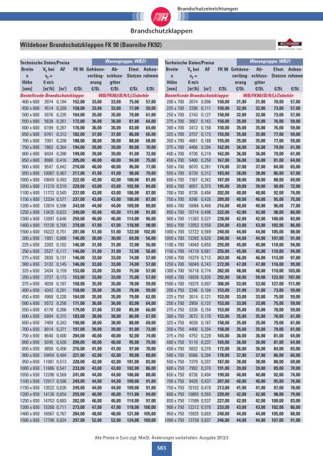 Technische Preisliste Kapitel 05 - 2013/06 (1257 KB) - Giesen GmbH