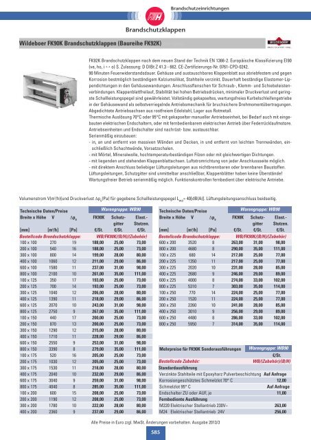 Technische Preisliste Kapitel 05 - 2013/06 (1257 KB) - Giesen GmbH