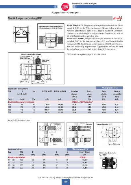 Technische Preisliste Kapitel 05 - 2013/06 (1257 KB) - Giesen GmbH