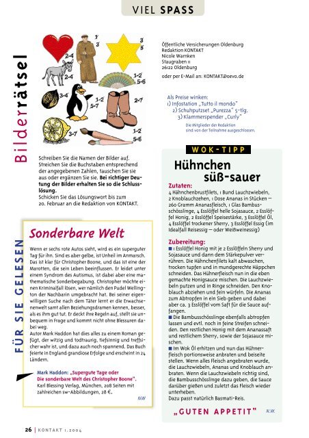 Kontakt 1/04 - Öffentliche Versicherungen Oldenburg