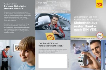 Flyer "Sicherheit aus erster Hand - nach DIN VDE" - Schreiner ...