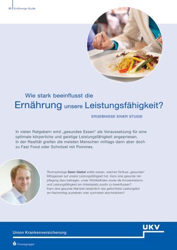 Ernährung unsere Leistungsfähigkeit?