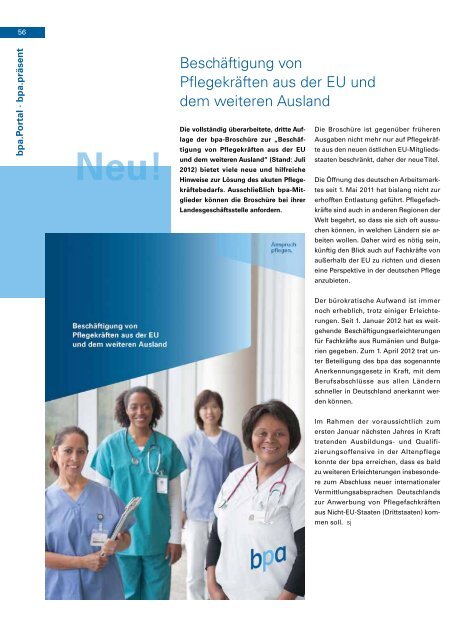 bpa. Magazin - Bundesverband privater Anbieter sozialer Dienste eV