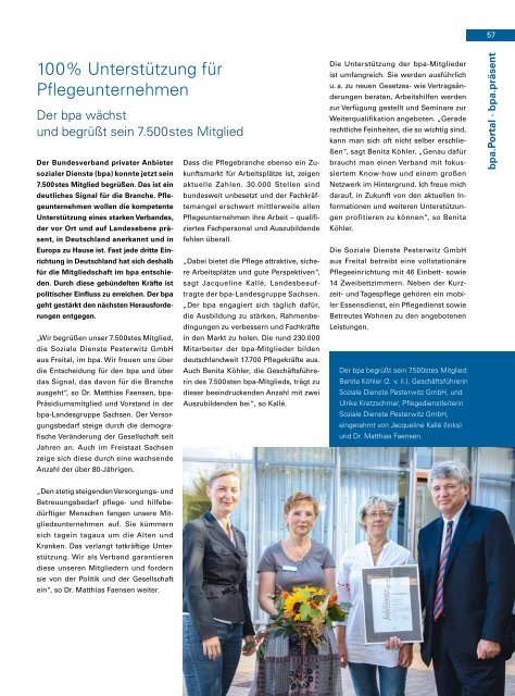 bpa. Magazin - Bundesverband privater Anbieter sozialer Dienste eV