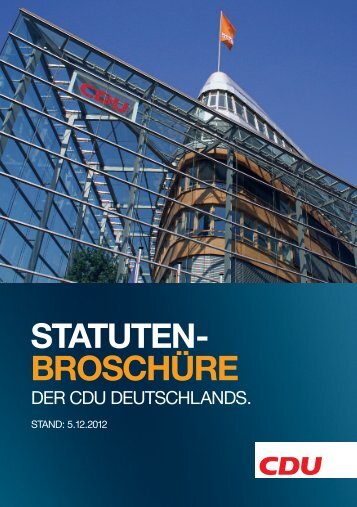 Statutenbroschüre der CDU Deutschlands.