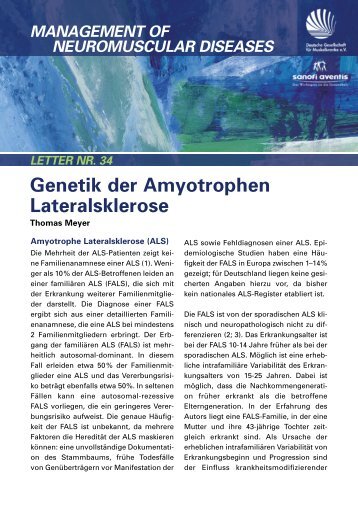 Genetik der Amyotrophen Lateralsklerose - DGM