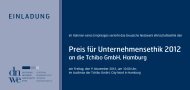 Preis für Unternehmensethik 2012 - DNWE