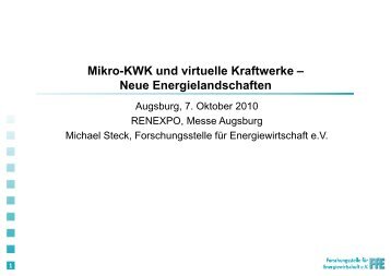 1 Mikro-KWK und virtuelle Kraftwerke – Neue Energielandschaften