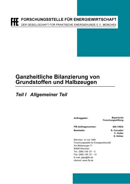 Ganzheitliche Bilanzierung von Grundstoffen und Halbzeugen