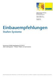 Einbauempfehlungen für Stufensysteme - Kann GmbH