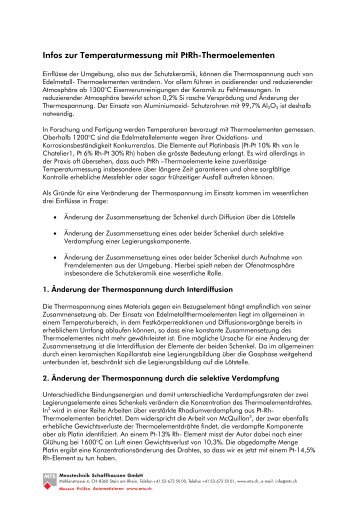 Infos zur Temperaturmessung mit PtRh-Thermoelementen - MTS ...