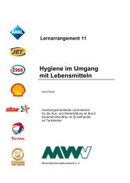 Lernarrangement 11 Hygiene im Umgang mit Lebensmitteln - MWV