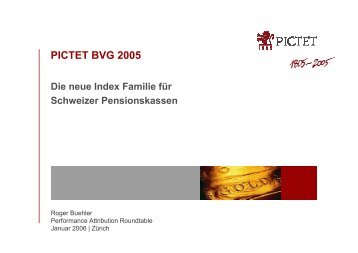 PICTET BVG 2005 - PwC