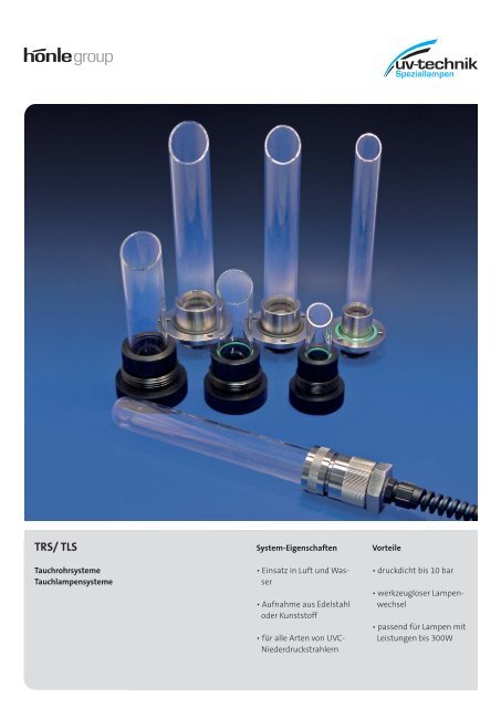 TRS/ TLS - UV-Technik Speziallampen GmbH