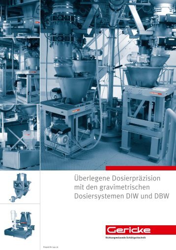 Gravimetrische Dosiergeräte - Gericke AG