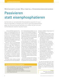 Passivieren statt eisenphosphatieren - Haug Chemie GmbH